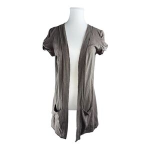 Athleta Brown Voyage Wrap Open Front Cardigan